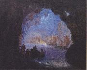Heinrich Jakob Fried The Blue Grotto of Capri Germany oil painting artist